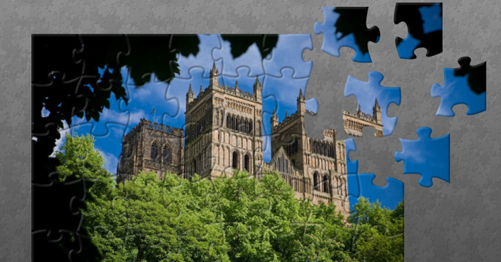 Online jigsaw featuring image of Durham Cathedral